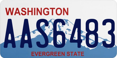 WA license plate AAS6483