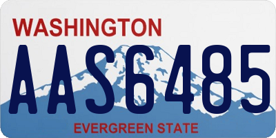 WA license plate AAS6485