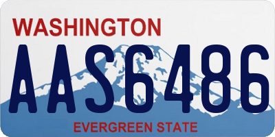WA license plate AAS6486