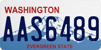 WA license plate AAS6489
