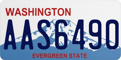 WA license plate AAS6490