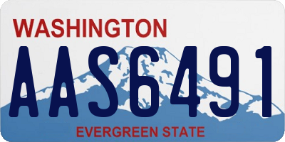 WA license plate AAS6491