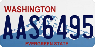 WA license plate AAS6495