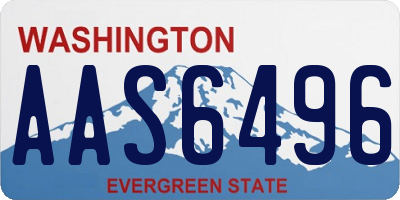 WA license plate AAS6496