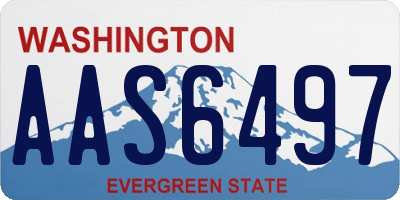 WA license plate AAS6497