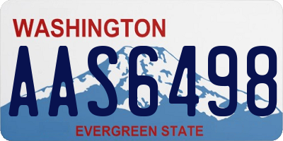 WA license plate AAS6498