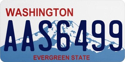 WA license plate AAS6499