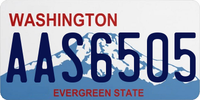 WA license plate AAS6505