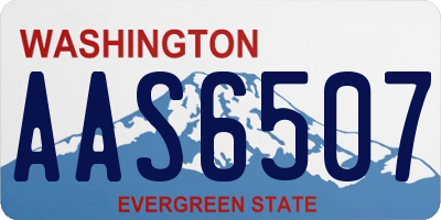 WA license plate AAS6507