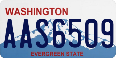 WA license plate AAS6509