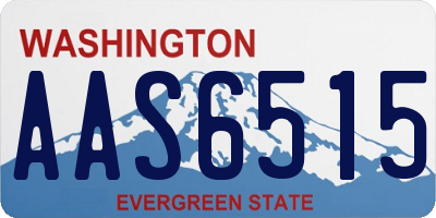 WA license plate AAS6515