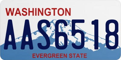 WA license plate AAS6518