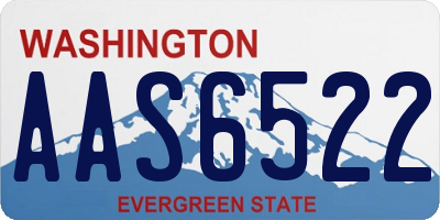 WA license plate AAS6522