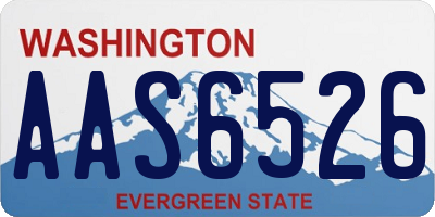 WA license plate AAS6526