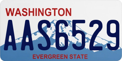 WA license plate AAS6529