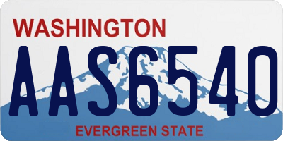 WA license plate AAS6540