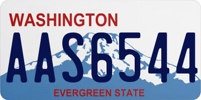 WA license plate AAS6544