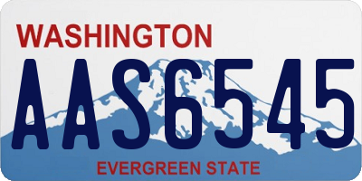 WA license plate AAS6545