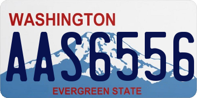 WA license plate AAS6556