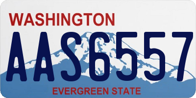 WA license plate AAS6557