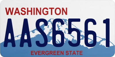 WA license plate AAS6561