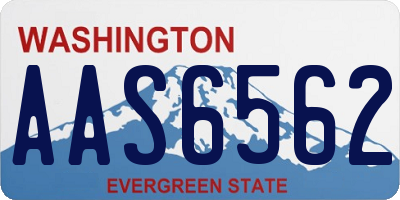 WA license plate AAS6562