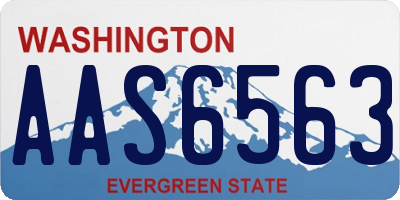 WA license plate AAS6563