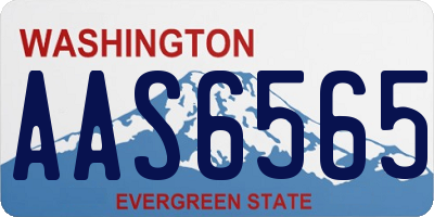 WA license plate AAS6565
