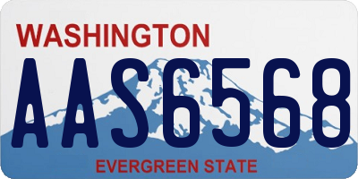 WA license plate AAS6568