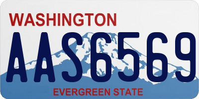 WA license plate AAS6569
