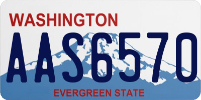 WA license plate AAS6570