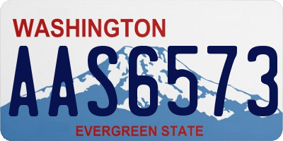 WA license plate AAS6573