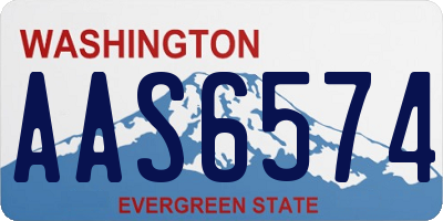 WA license plate AAS6574