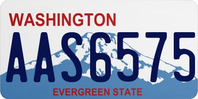 WA license plate AAS6575