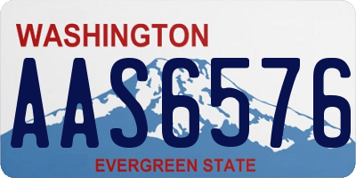 WA license plate AAS6576