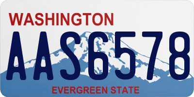 WA license plate AAS6578