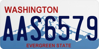 WA license plate AAS6579