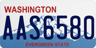 WA license plate AAS6580