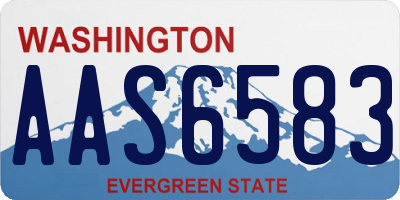 WA license plate AAS6583