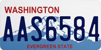 WA license plate AAS6584