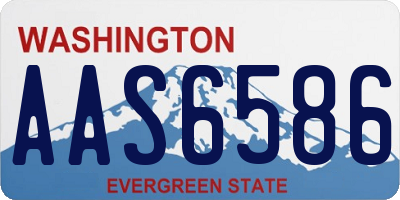 WA license plate AAS6586