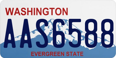 WA license plate AAS6588