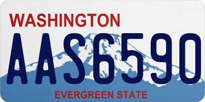 WA license plate AAS6590