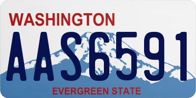WA license plate AAS6591
