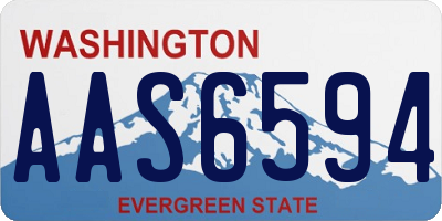 WA license plate AAS6594