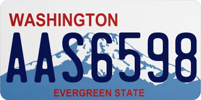 WA license plate AAS6598