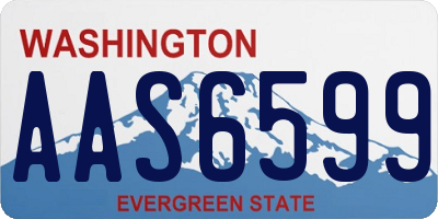 WA license plate AAS6599