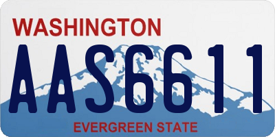 WA license plate AAS6611