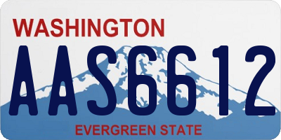 WA license plate AAS6612