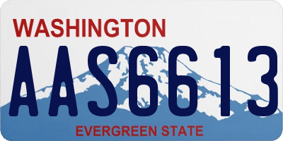 WA license plate AAS6613
